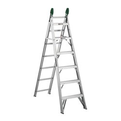 Escalera Aluminio Cuprum Convertible 13 Peldaños