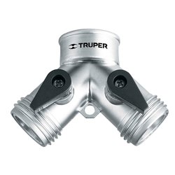 Adaptador Y Truper 2 mangueras Aluminio AD-2