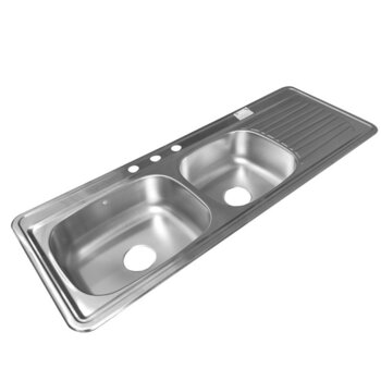 Tarja Fregadero Eb Técnica Con 2 Tinas 1 Escurridor 144 x 54 cm