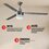 Ventilador De Techo Industrial Torbellino Níquel 54" Con Luz
