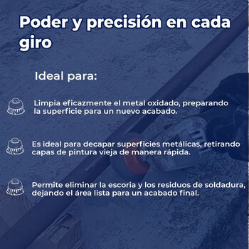 Carda Copa Alambre Trenzado Fino 3 pulg Truper M14