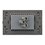 Placa Contacto Doble Lucek Flat Plata
