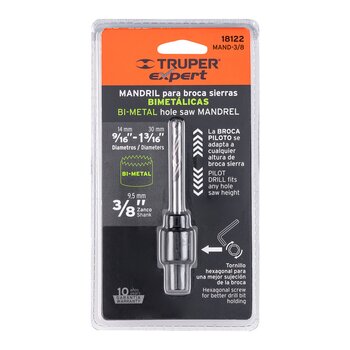 Mandril Cortacirculos Biométrico Truper 3/8 pulg