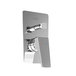 Llave Monomando regadera tina con desviador cromo Spiga Helvex