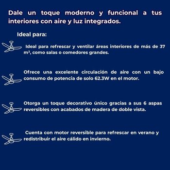 Ventilador de Techo Coolfan Santana Bronce 56 Pulgadas