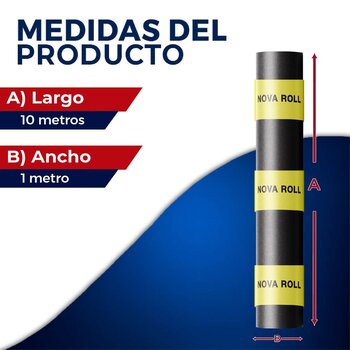 Imper Prefabricado SBS Novaroll 3.5 mm Fibra Vidrio Blanco