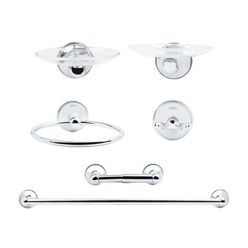 Juego de Accesorios para Baño Atenas Cromo Rugo JE14C