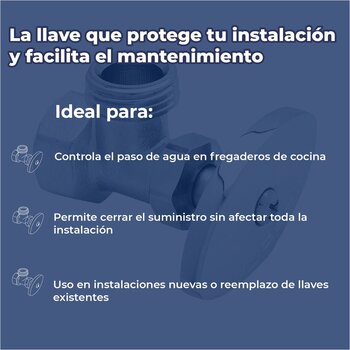 Llave Angular Urrea Cromada ½ x ½ pulg
