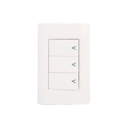 Placa 3 Apagadores Sencillos marca Lucek Blanco BA03B