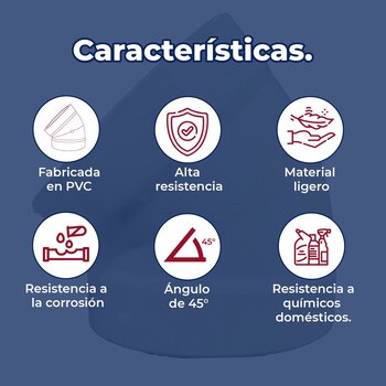 Codo PVC Para Tubería Sanitaria 8 45 Grados 200 mm