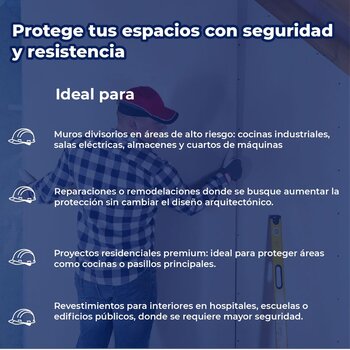 Panel yeso resistente al fuego RF 5/8 1.22X2