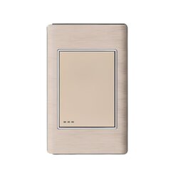 Placa Con 1 Apagador Sencillo Color Dorado Luxica