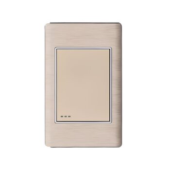 Placa Con 1 Apagador Sencillo Color Dorado Luxica