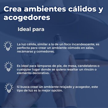 Paquete Foco Led 3 Piezas 9 Watts Luz Cálida