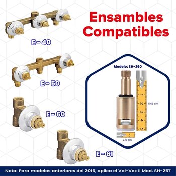 Válvula Empotrar Roscable Helvex E-60-II