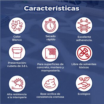 Cemento Acrílico Blanco Thermotek 4 Lt