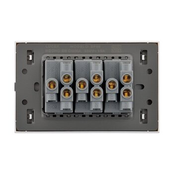 Placa 3 Contactos Lucek Flat Negro