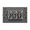 Placa 3 Contactos Lucek Flat Negro