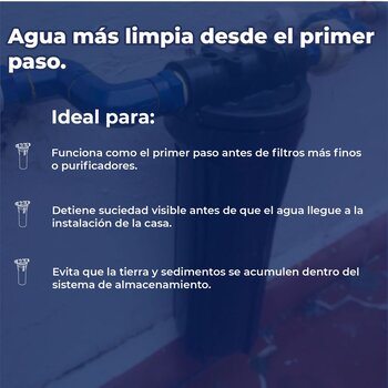 Filtro de Sedimentos Agua Completo Estándar Rotoplas Paso 1