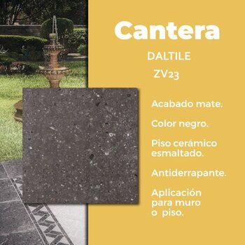 Piso Cerámico Tipo Cantera Negro Daltile 45x45cm ZV23