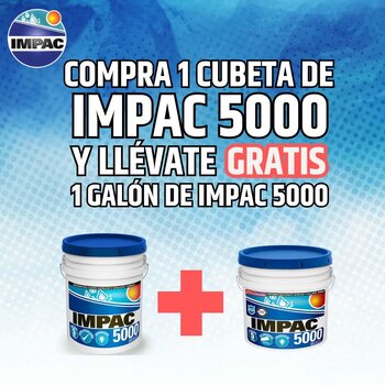 Paquete de Impermeabilizante Impac 5000 1 cubeta Gratis 1 Galón