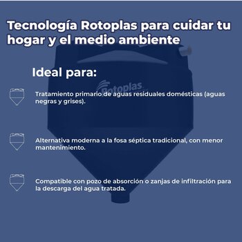 Biodigestor Rotoplas Autolimpiable 3000 L