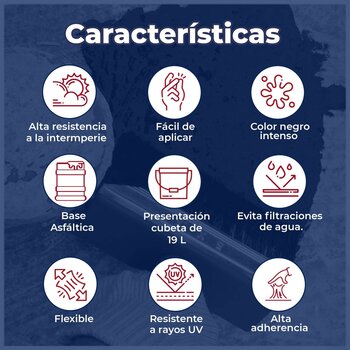Cemento Plástico Thermotek Asfáltico Negro 19 l