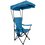 Silla plegable p/playa o camping azul con toldo y bolsa