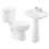 Paquete Sanitario Redondo Maya con Pedestal Blanco