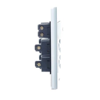 Placa 1 Apagador Sencillo 2 Contactos Lucek Bco mod BA20B
