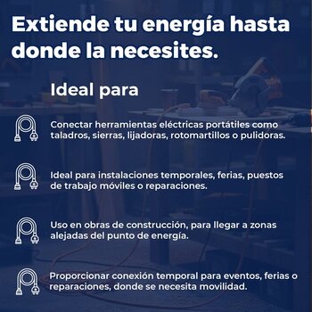 Extensión Eléctrica Volteck Naranja 8 m