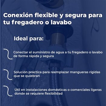 Manguera Para Fregadero Flexible Coflex ½ x ½ pulgada