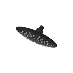 Regadera Sin Brazo Redonda 8” Rugo Modelo Paris Acabado Negro