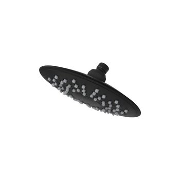 Regadera Sin Brazo Redonda 8” Rugo Modelo Paris Acabado Negro