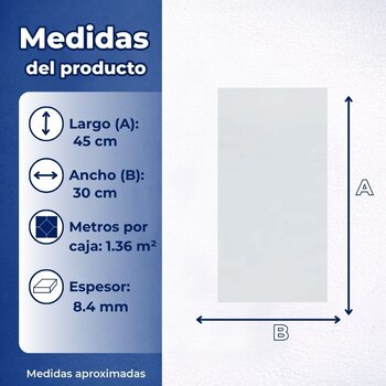 Muro Azulejo Polaris Blanco Daltile 30 x 45 cm