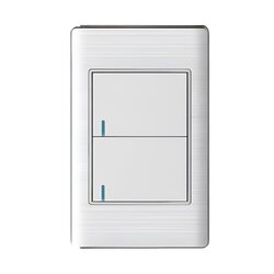 Placa Con 2 Apagadores Sencillos Color Blanco Luxica