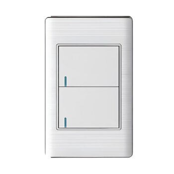 Placa Con 2 Apagadores Sencillos Color Blanco Luxica