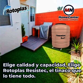 Tinaco Multicapa Beige Resistec Rotoplas 1100 L