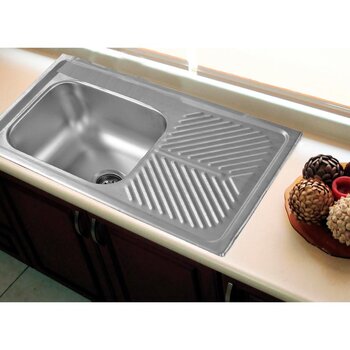 Fregadero M102 marca Eb Técnica 80 x 52 cm Acero Inoxidable