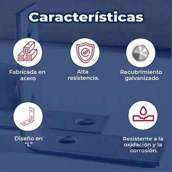 Unión Escuadra Galvanizada Handy Home 2 x 2 pulg