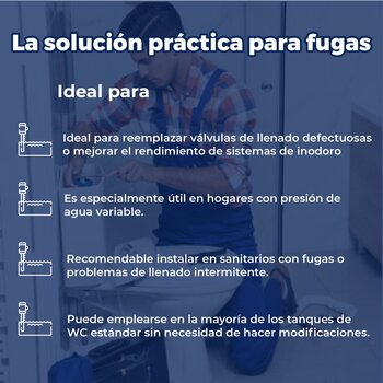 Válvula de Llenado/Admisión Clásica para WC PVC Fluidmaster