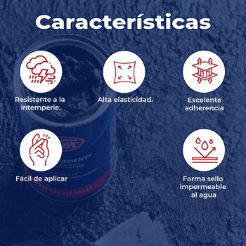 Cemento Plástico Negro Plastic Cement Fester 4 Lt