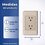 Placa de Contacto Duplex Color Dorado Luxica