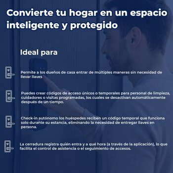 Cerradura Inteligente XE CI-400BT Bluetooth Negro Seguridad