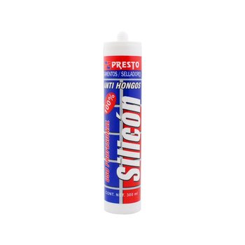 Silicón Transparente marca Presto 300 mL