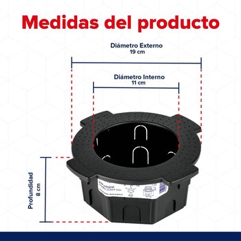 Bote Integral de Polietileno Volteck 8 cm Alto x 11 cm Diámetro