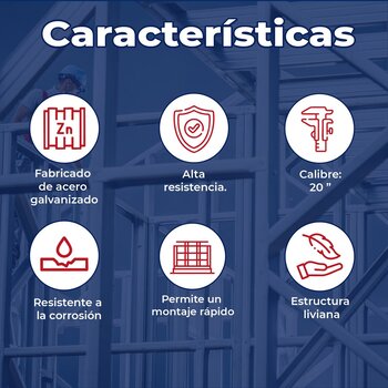 Poste de Viga Calibre 20 6.35X3.05 M
