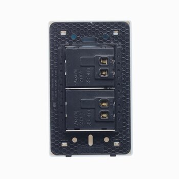Placa 2 Apagadores Sencillos blanco marca Lucek