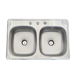 Tarja Fregadero EB Técnica 84 cm x 56 cm Con 2 Tinas C110