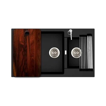 Fregadero Kele Quarzo 86X50X20 CM KQD3420A Espresso.